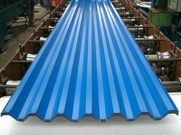 Colour painted corrugated steel sheet