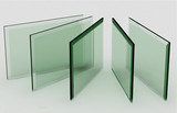 Green colour coated glass