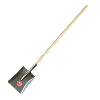 Wood handle spade